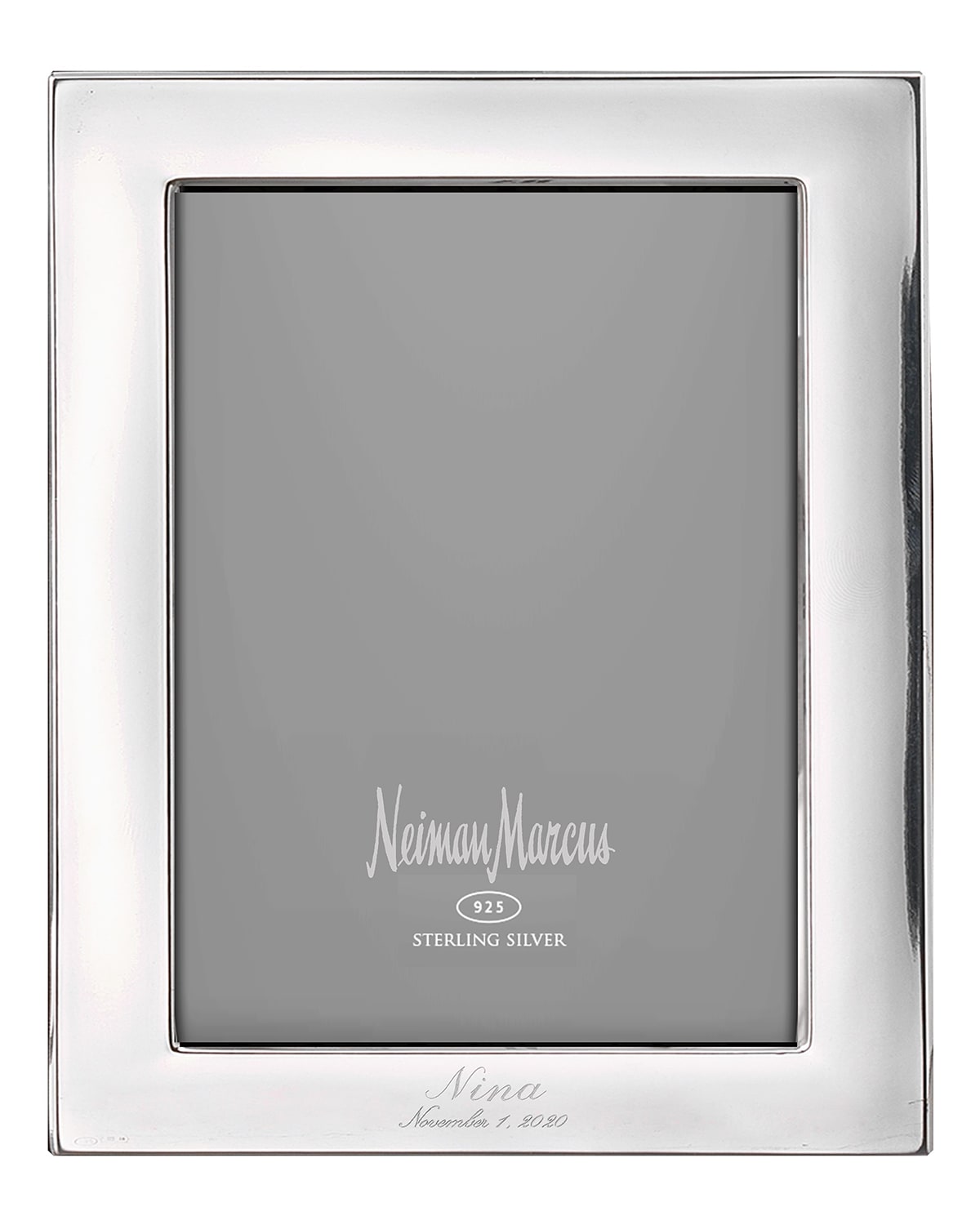 Cunill America Tiffany Plain Personalized Frame, 4" X 6" In Silver Script Fon
