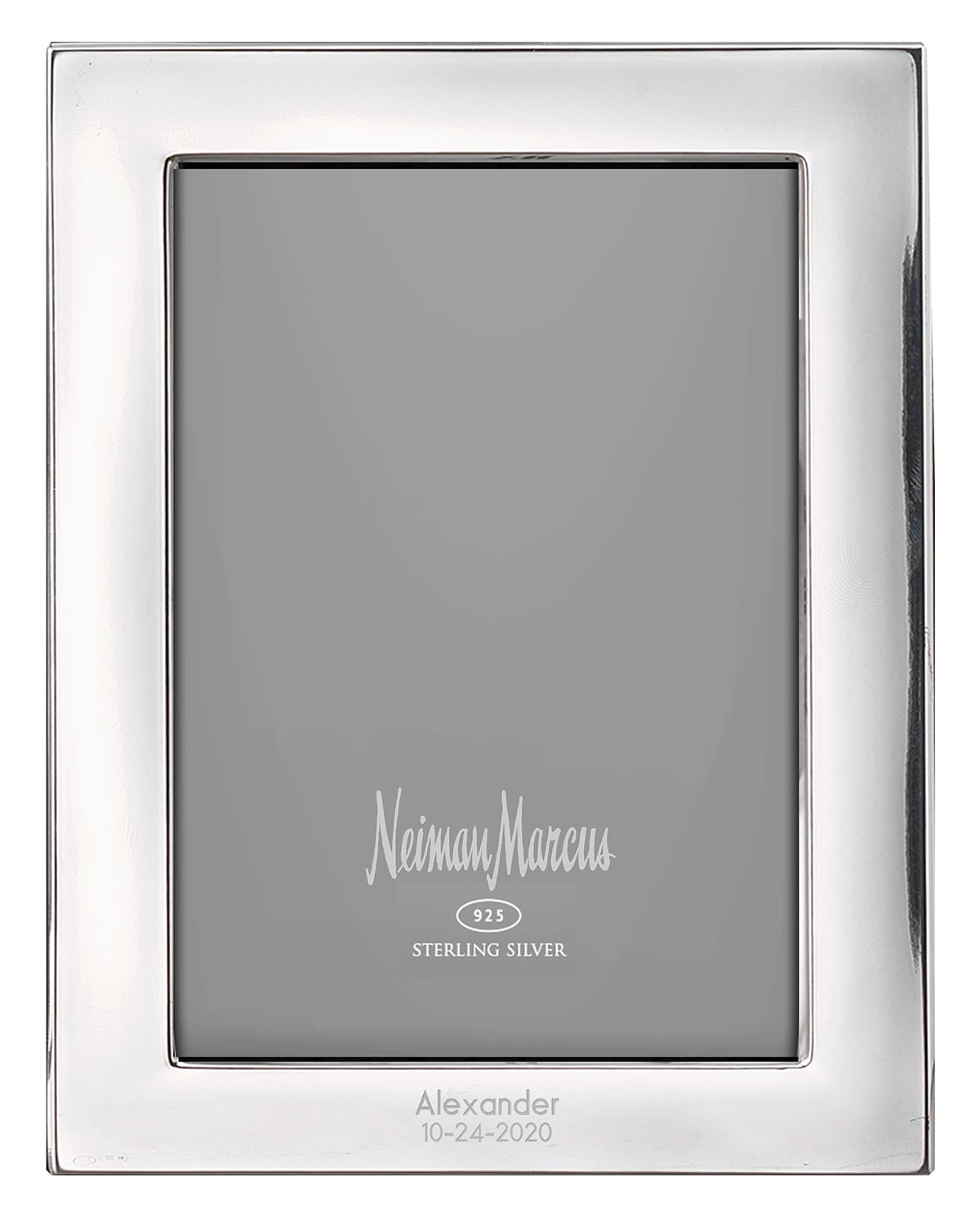 Cunill America Tiffany Plain Personalized Frame, 4" X 6" In Silver Futura Fon