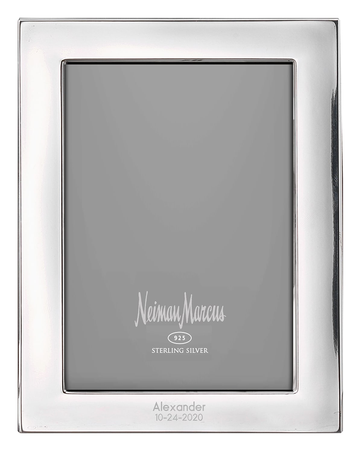 Shop Cunill America Tiffany Plain Personalized Frame, 5" X 7" In Silver Futura Font