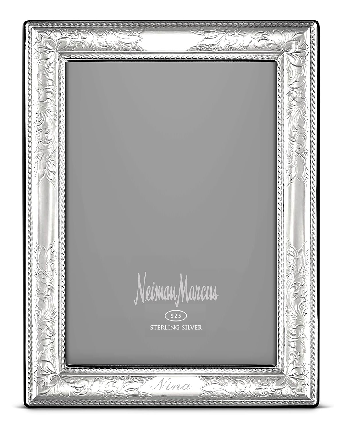 Shop Cunill America Vintage Personalized Frame, 4" X 6" In Silver Script Font
