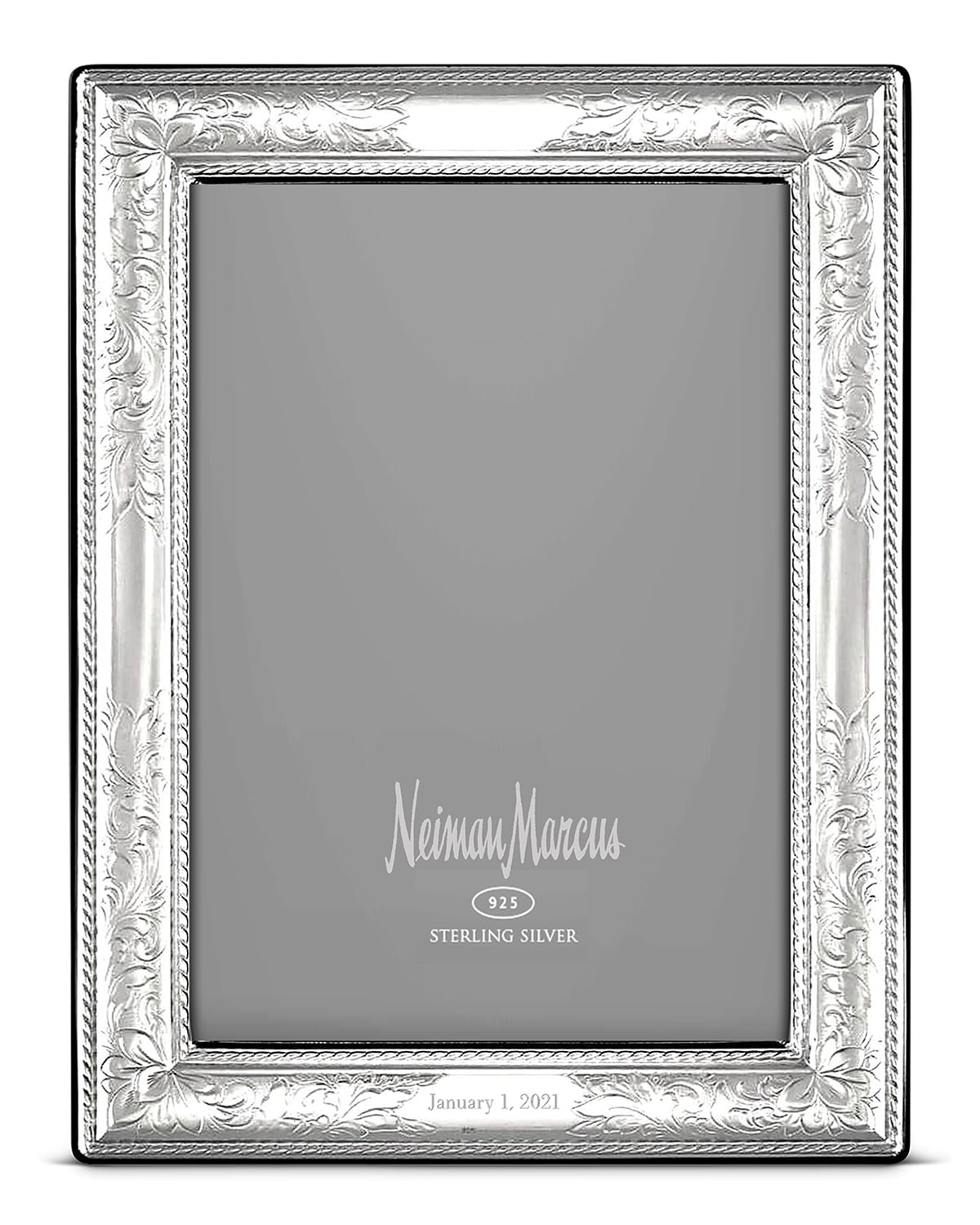 Cunill America Vintage Personalized Frame, 5" X 7" In Silver Block Font