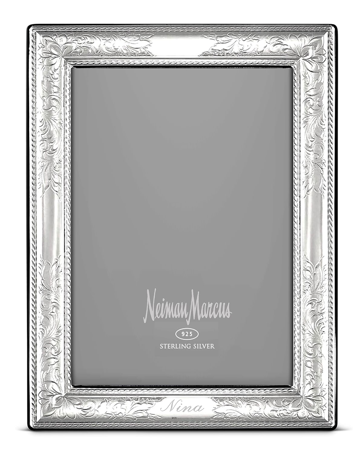 Shop Cunill America Vintage Personalized Frame, 8" X 10" In Silver Script Font