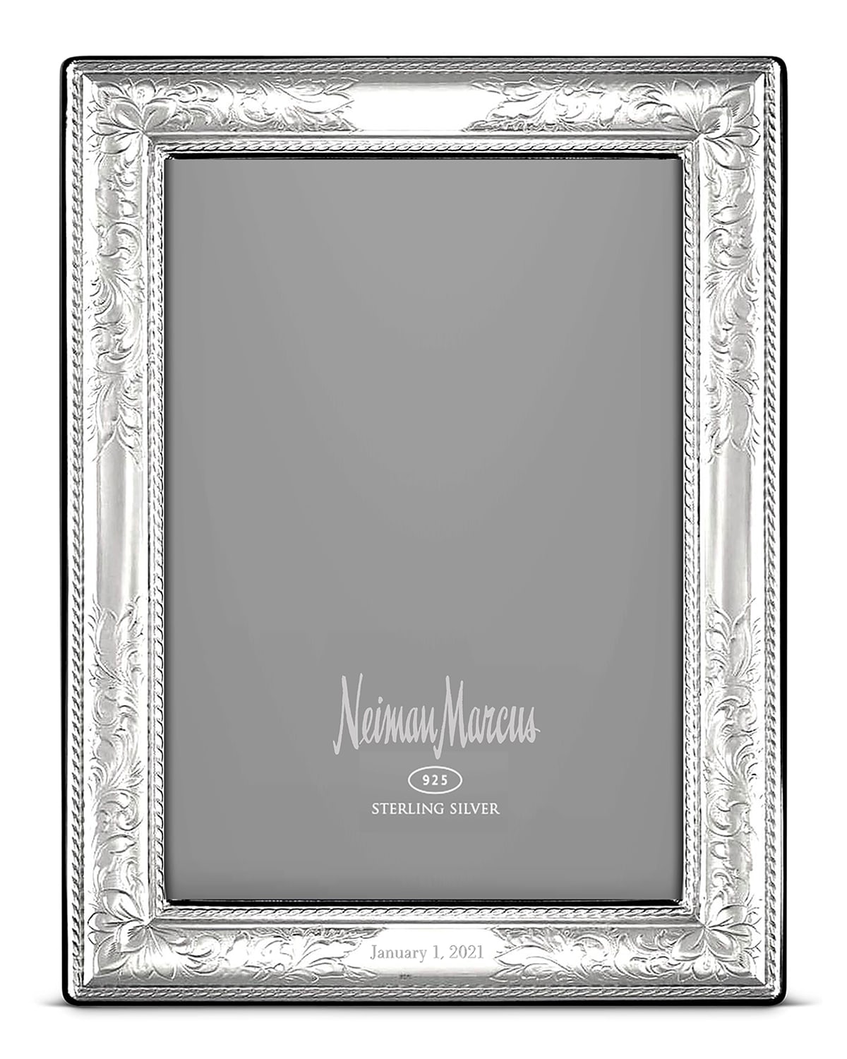 Cunill America Vintage Personalized Frame, 8" X 10" In Silver Block Font