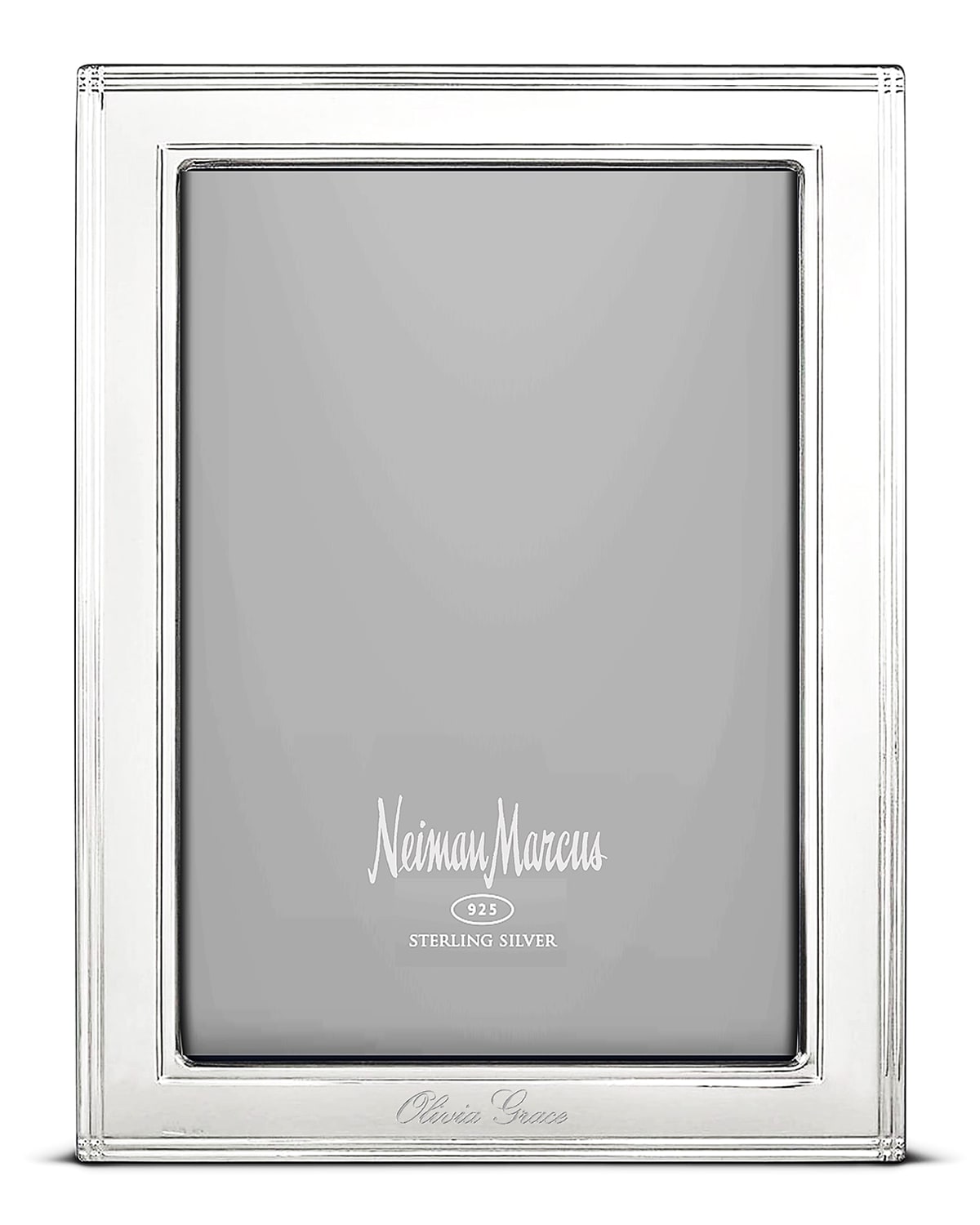 Cunill America Madison Personalized Frame, 4" X 6" In Silver Script Fon