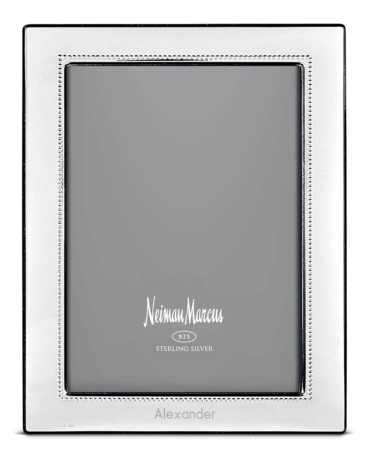 Cunill America Beaded Personalized Frame, 5" X 7" In Silver Futura Fon