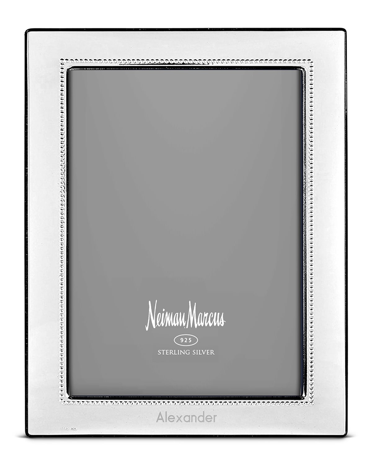 Cunill America Beaded Personalized Frame, 8" X 10" In Silver Futura Fon