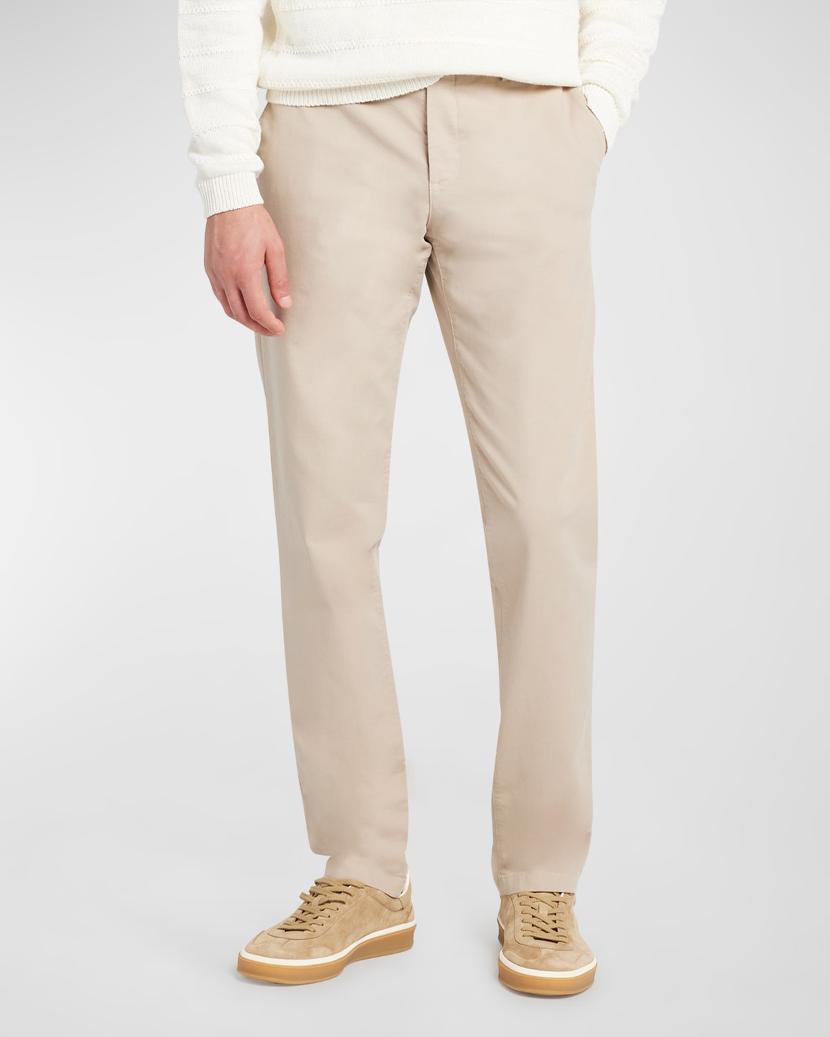 Shop Loro Piana Men's Slim Sport Cotton Dyed Trousers In Colombia