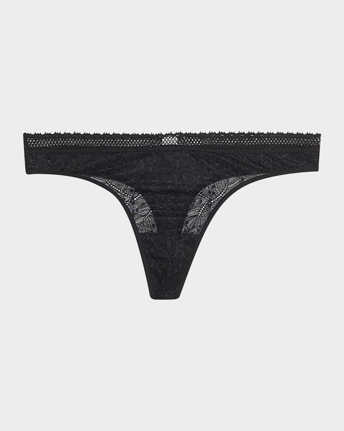 Simone Perele Exotica Floral-print Mid-rise Stretch-lace Briefs In Black