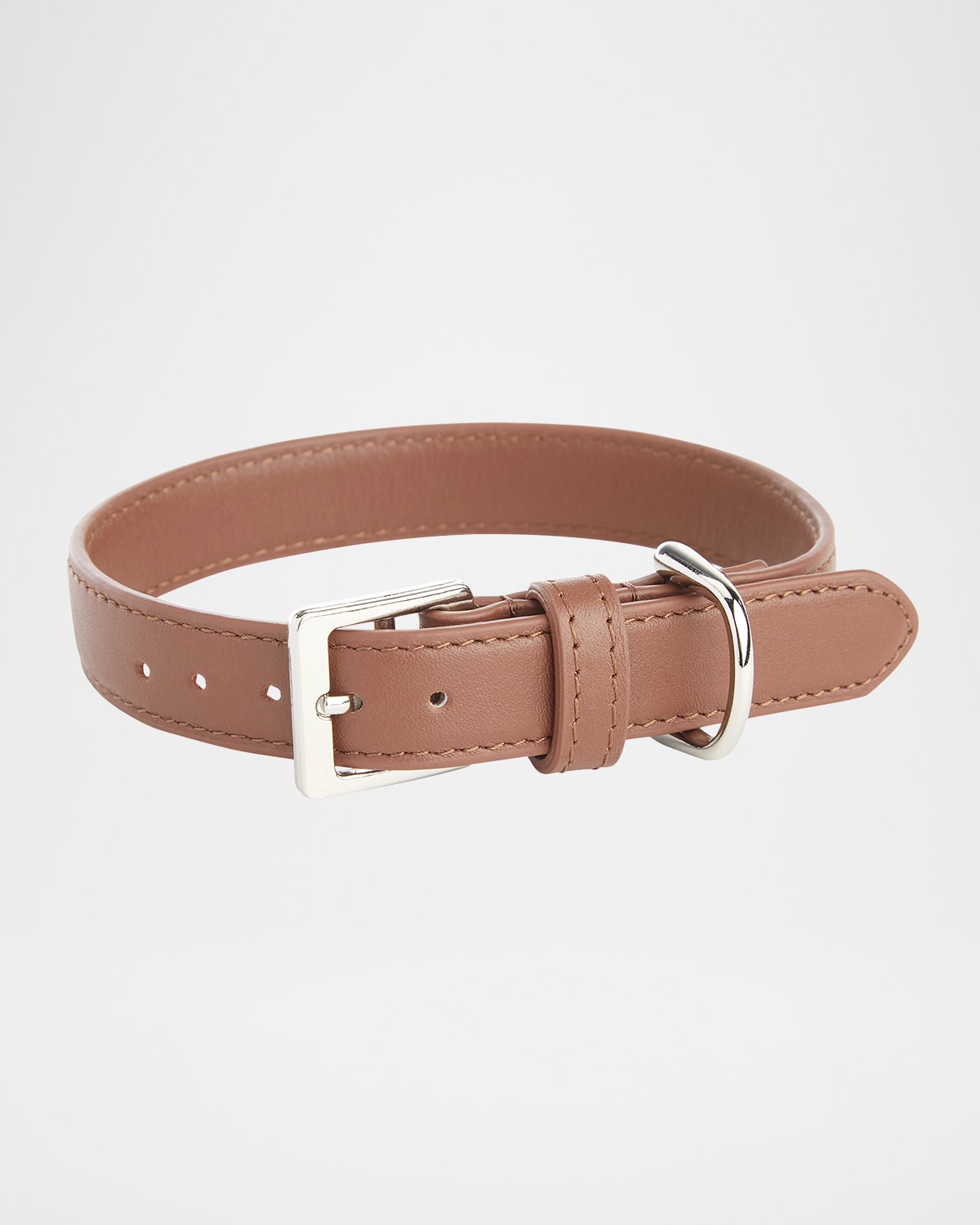 Royce New York Personalized Leather Small Dog Collar In Brown