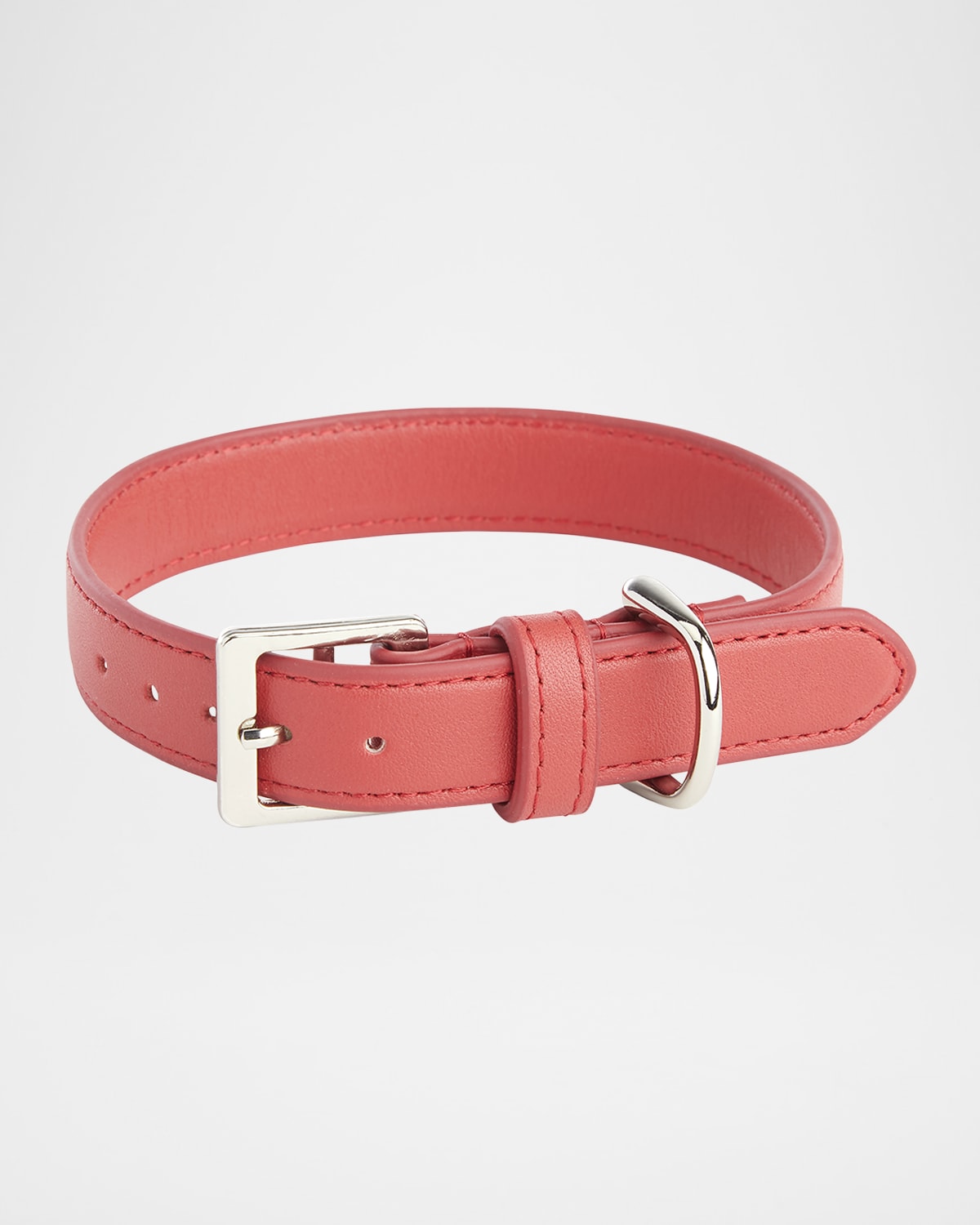 Royce New York Personalized Leather Small Dog Collar In Red