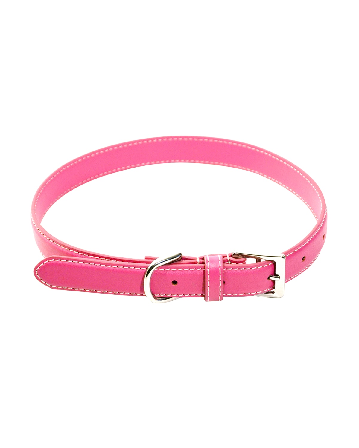 Royce New York Medium Luxe Dog Collar In Bright Pink