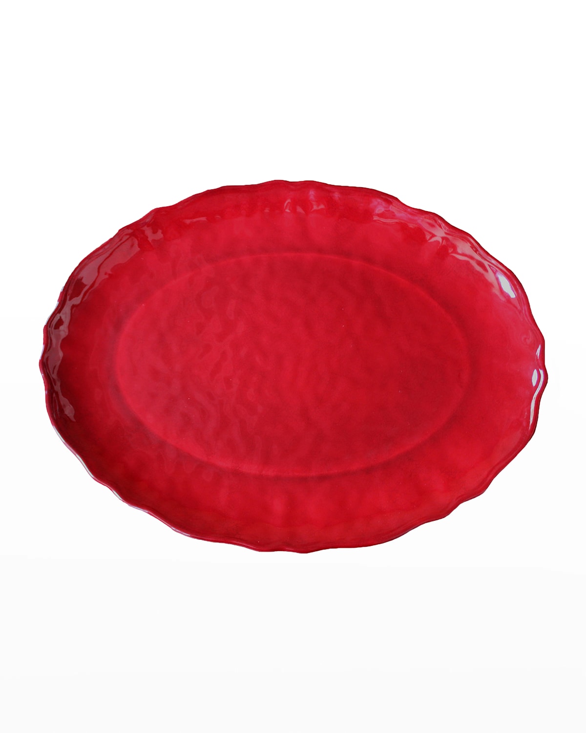 Shop Le Cadeaux Garnet Oval Platter In Red
