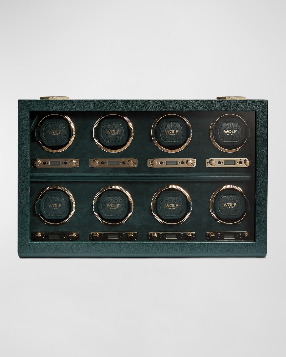 Shop Wolf British Racing 8-piece Watch Winder In Green