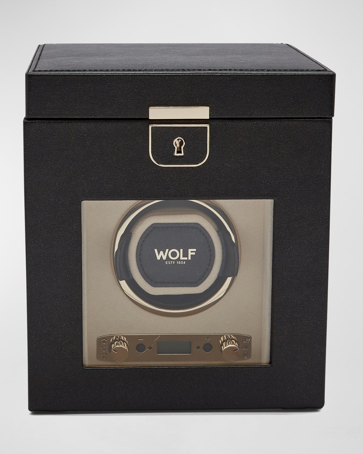 Shop Wolf Palermo Single Watch Winder In Black Anthracite