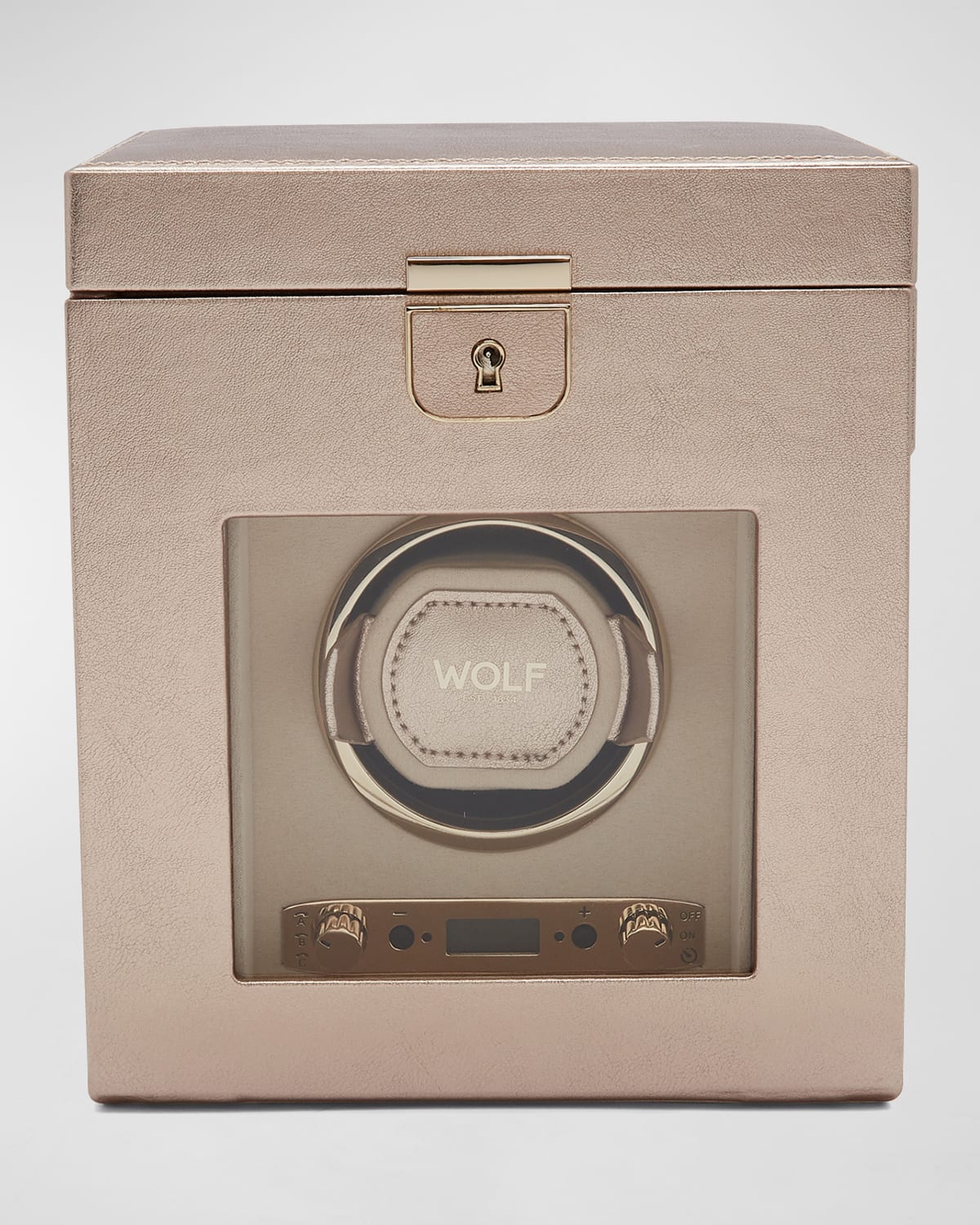 Shop Wolf Palermo Single Watch Winder In Rose Gold