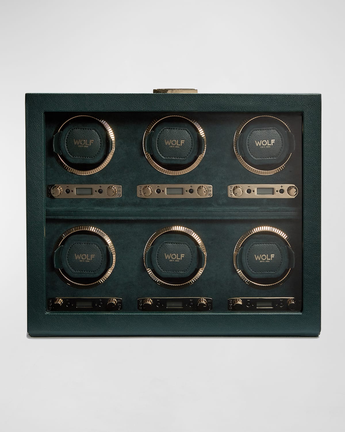 Shop Wolf British Racing 6-piece Watch Winder In Green