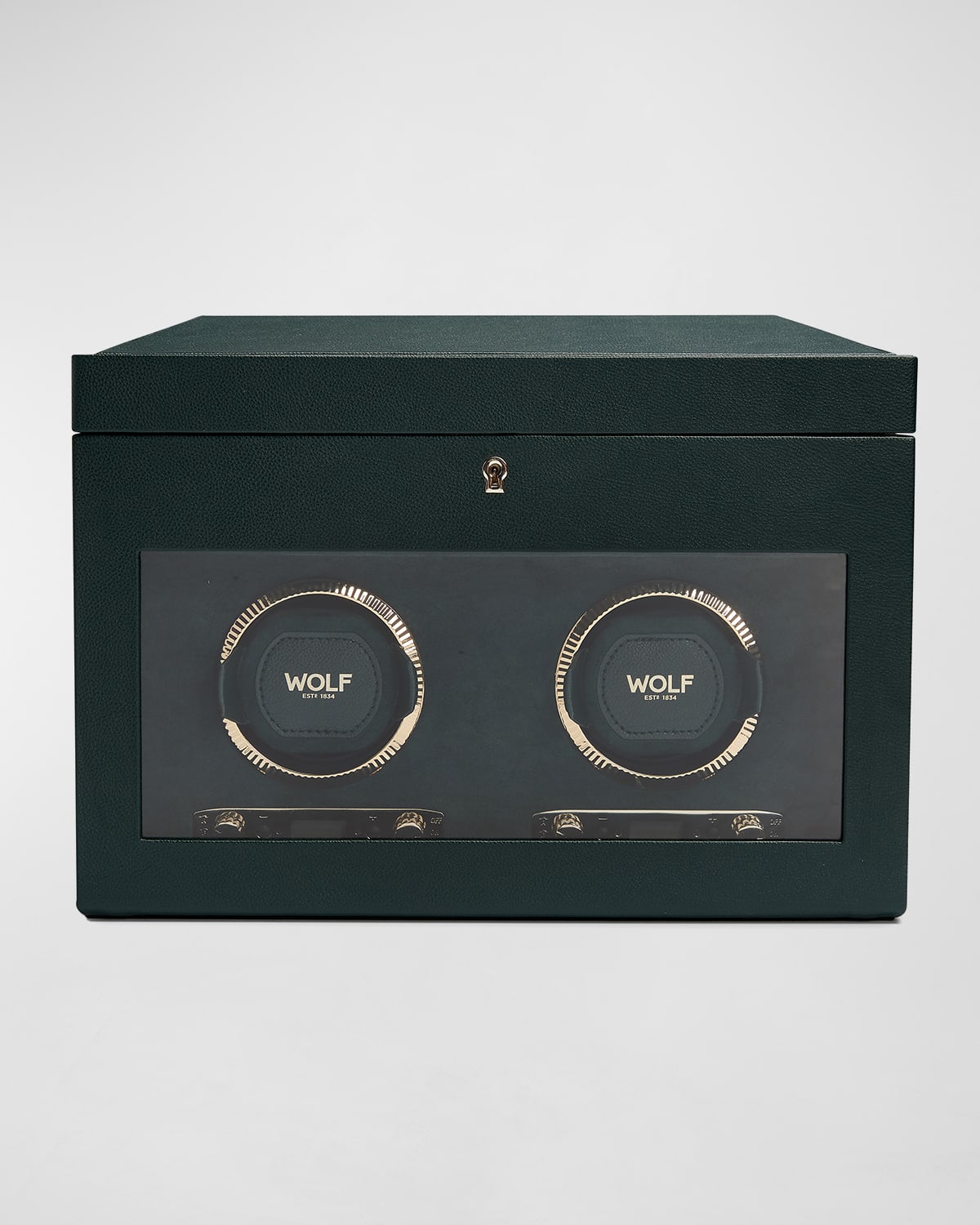 Shop Wolf British Racing Double Watch Winder In Green