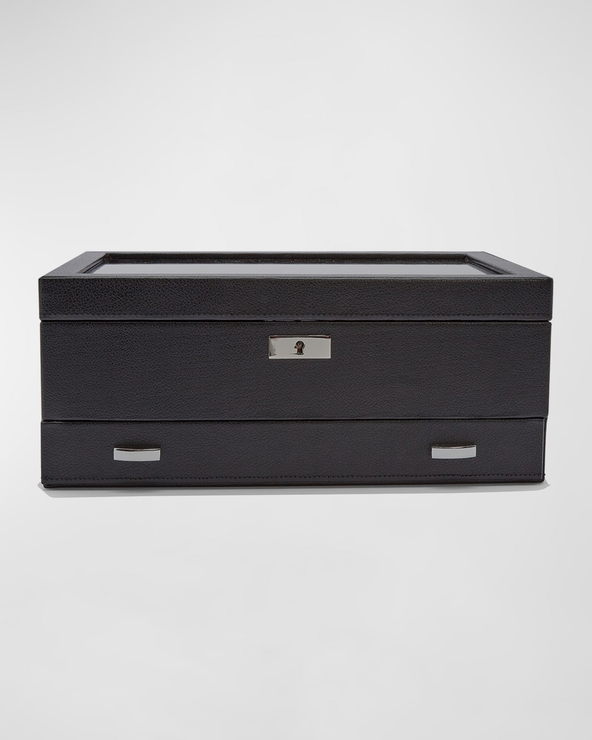 Wolf Roadster 10-piece Watch Box With Drawer In Black