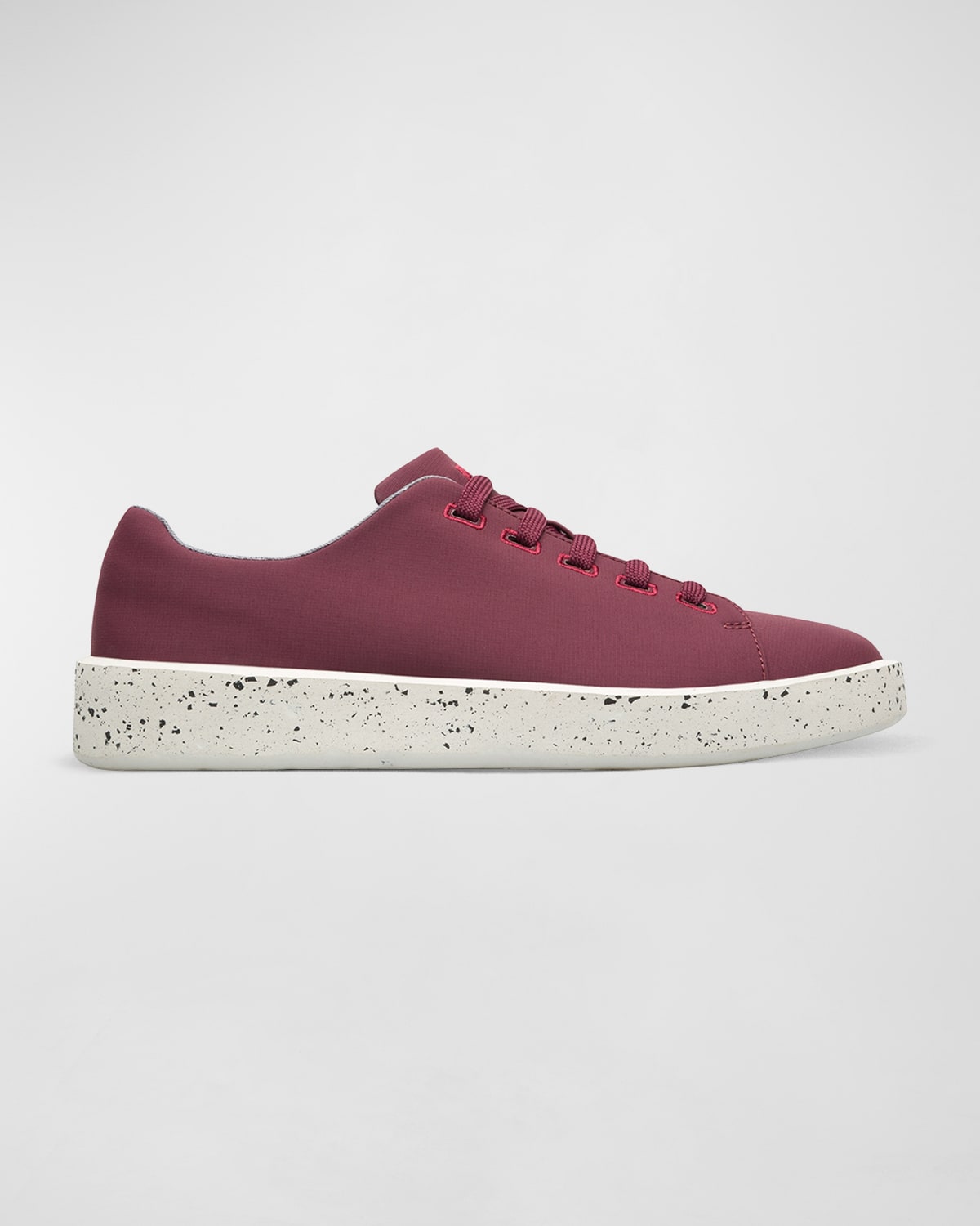 Shop Camper Men's Courb Nylon Speckled Low-top Sneakers In Burgundy