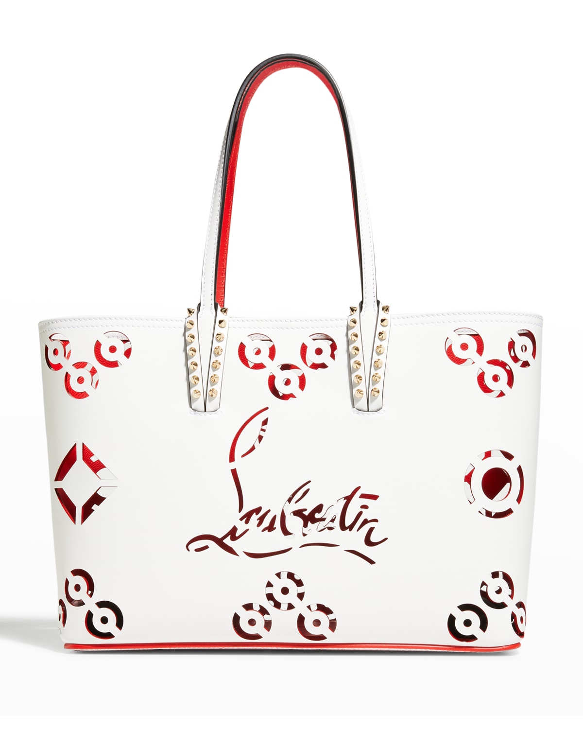 Christian Louboutin Cabata Small Perforated Loubinthesky Leather Tote Bag