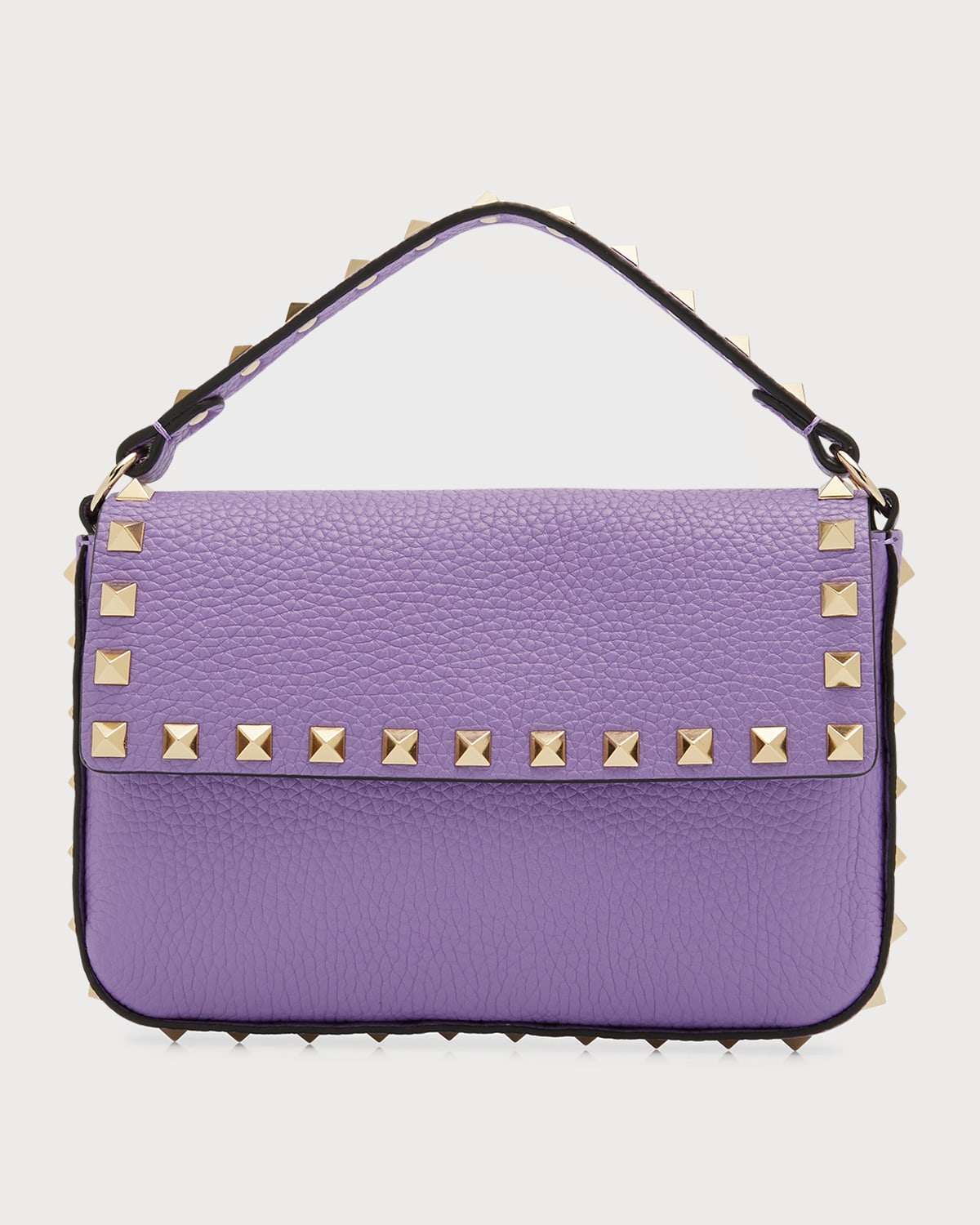 Valentino Garavani Rockstud Top Handle Shoulder Bag In Glicine