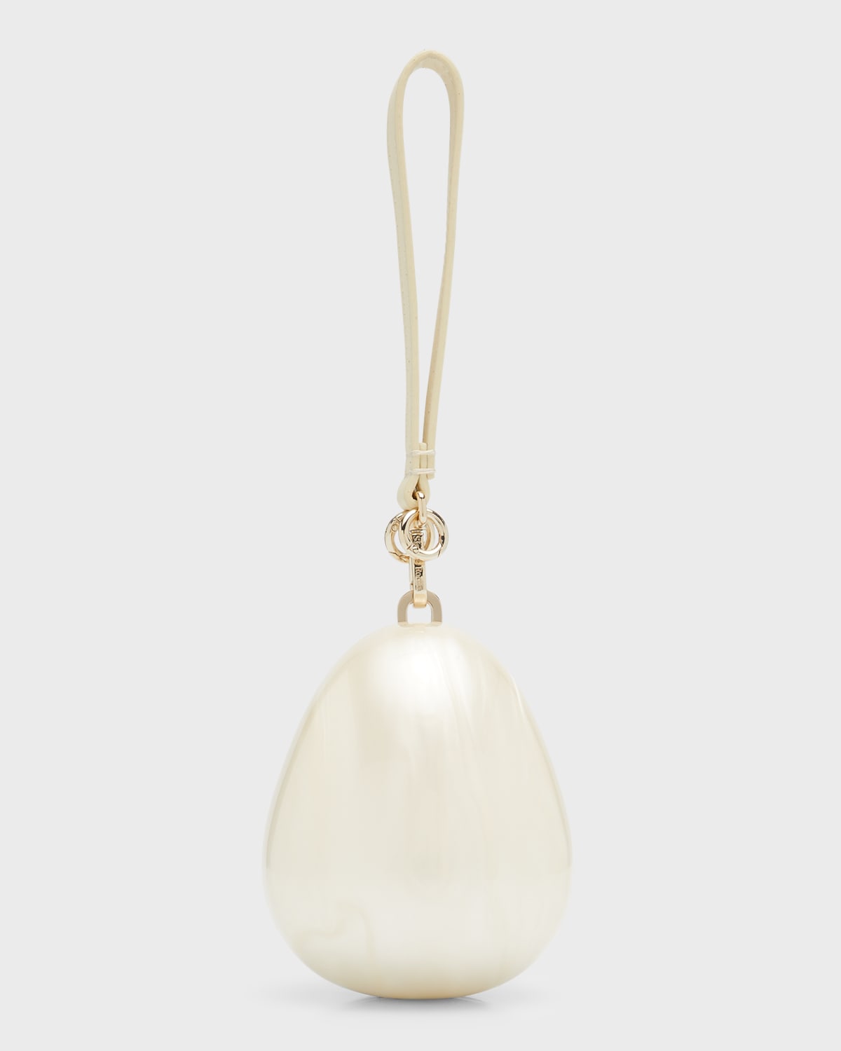 Simone Rocha Pearl Egg Acrylic Wristlet Bag In Pearl Pearl