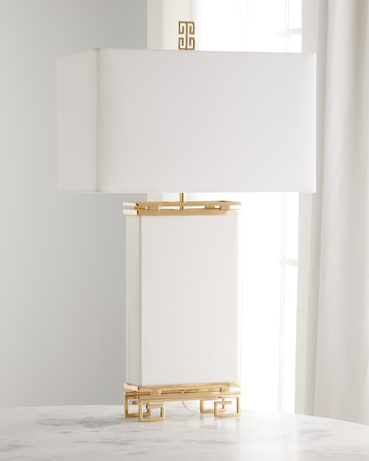 Shop John-richard Collection Ivory Brass Table Lamp In White