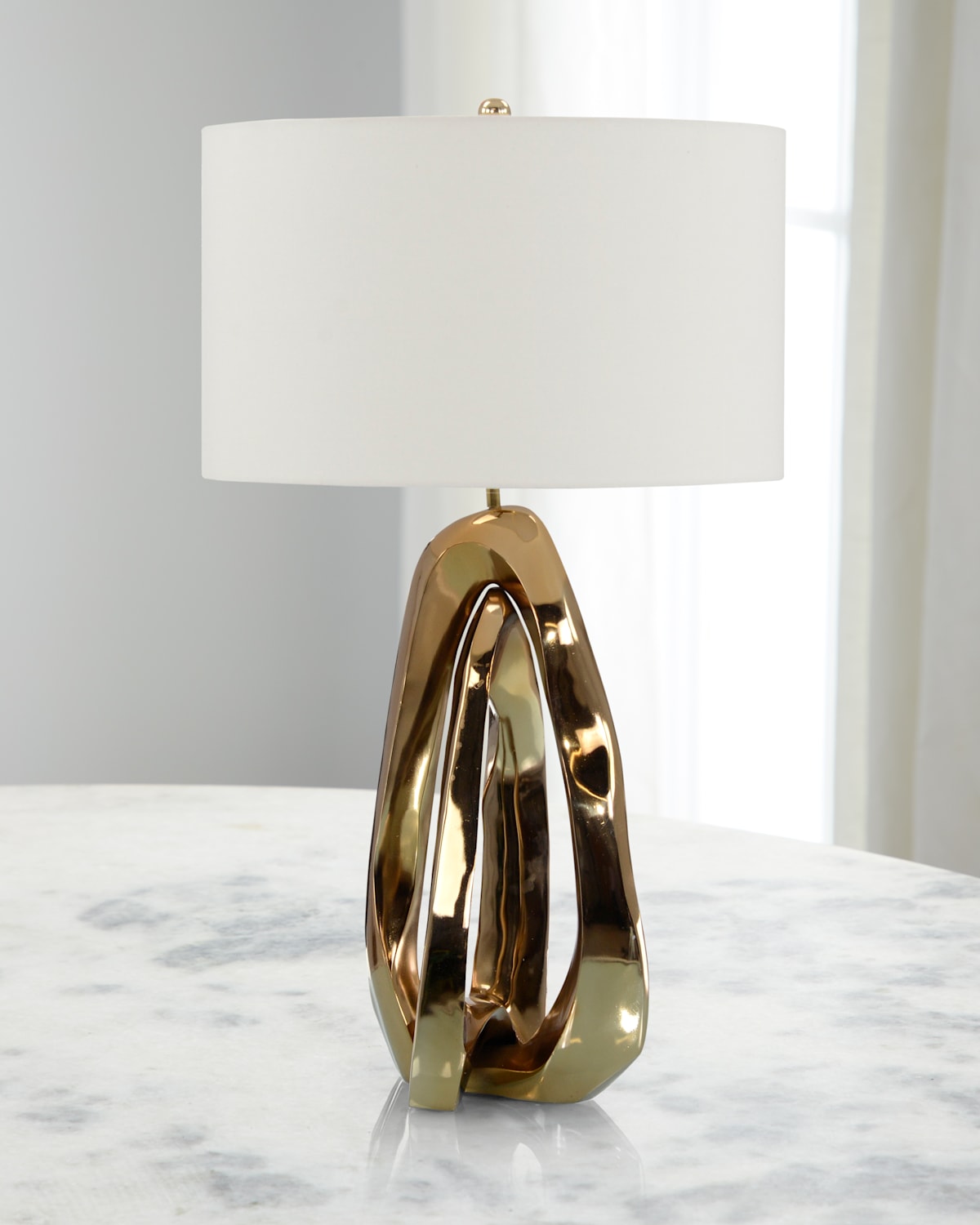 Shop John-richard Collection Amorphic Table Lamp In Gold