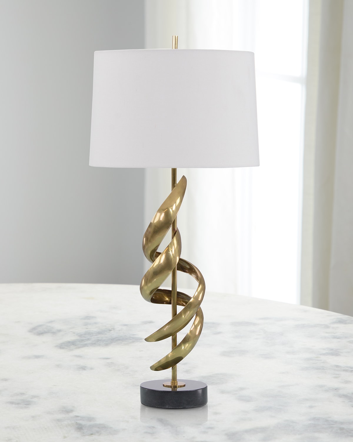 Shop John-richard Collection Ribbon Table Lamp In Gold