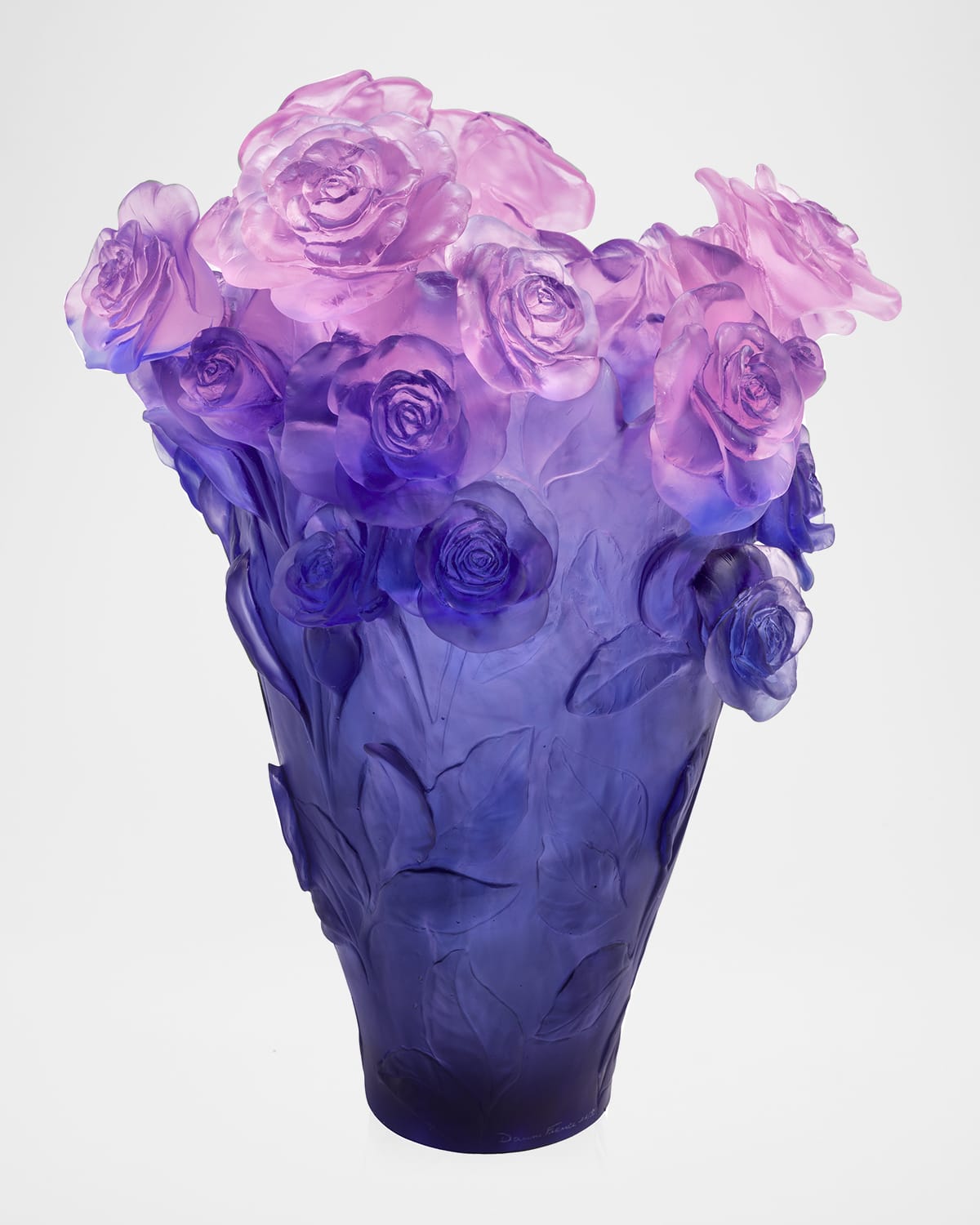 Daum Rose Passion Magnum Vase, Pink/ultra-violet