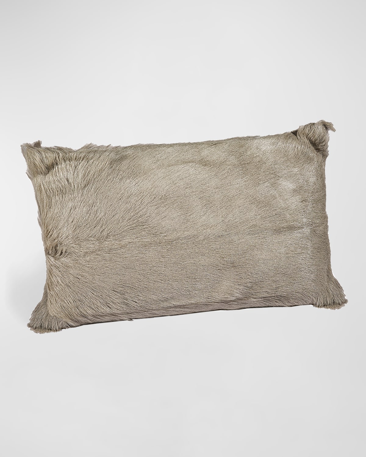 Shop Interlude Home Lambskin Bolster Pillow In Grey