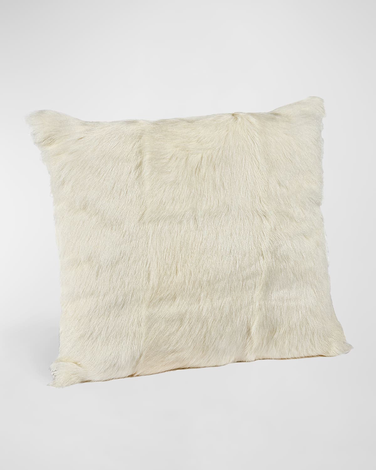 Shop Interlude Home Lambskin Square Pillow In Ivory