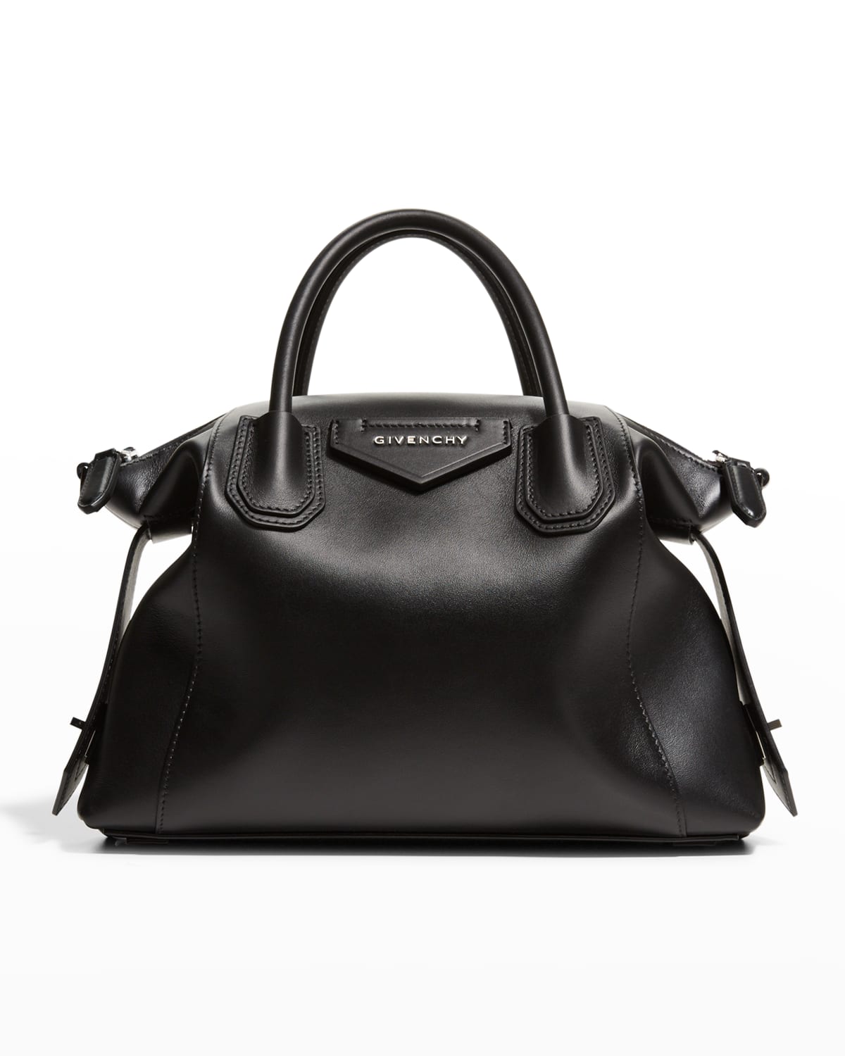 Givenchy Small Antigona Soft Satchel Bag In Calfskin In Black ModeSens