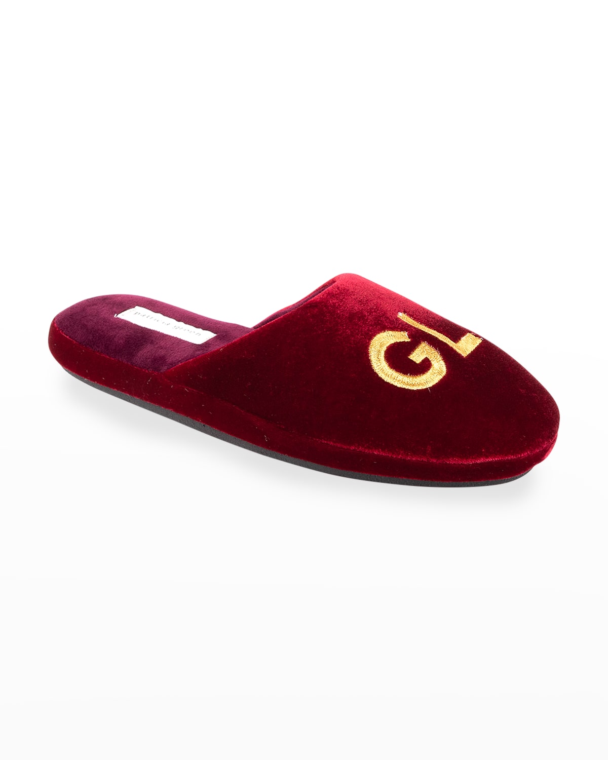PATRICIA GREEN GLAM EMBROIDERED SLIPPERS,PROD238850272