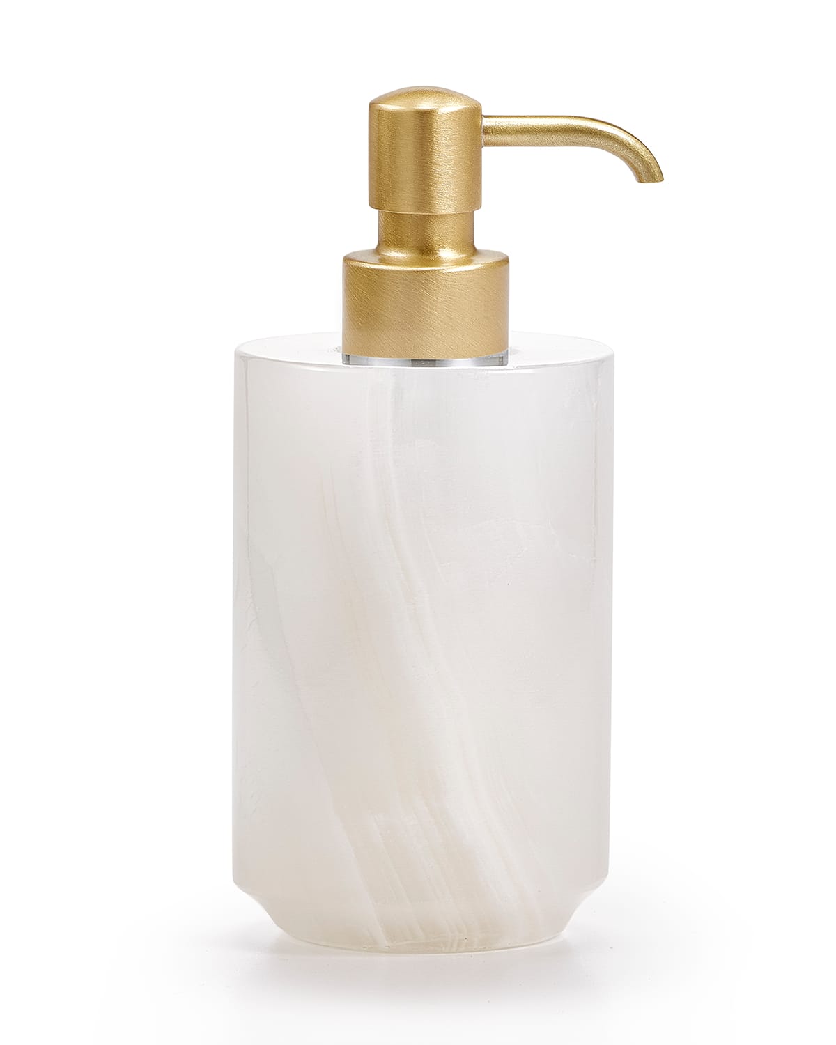 Labrazel Hielo Pump Dispenser With Polished Nickel Pump In Brushed Brass