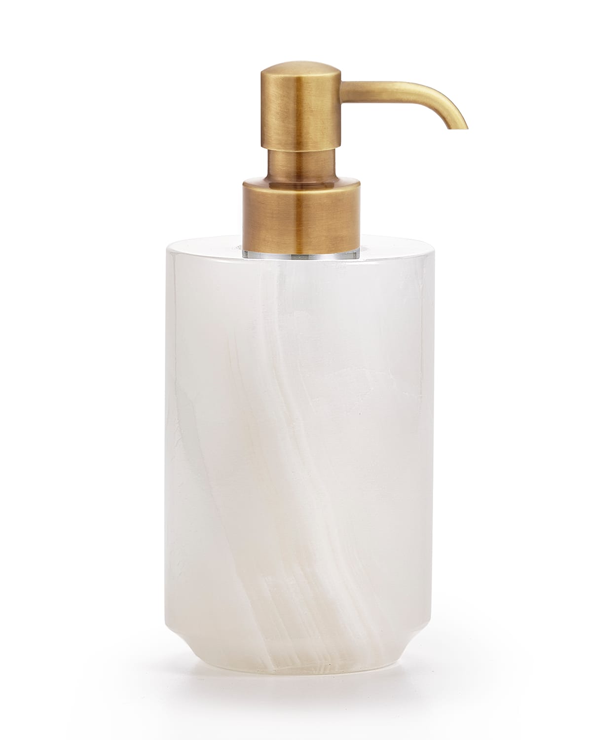 Labrazel Hielo Pump Dispenser With Polished Nickel Pump In Brushed Brass