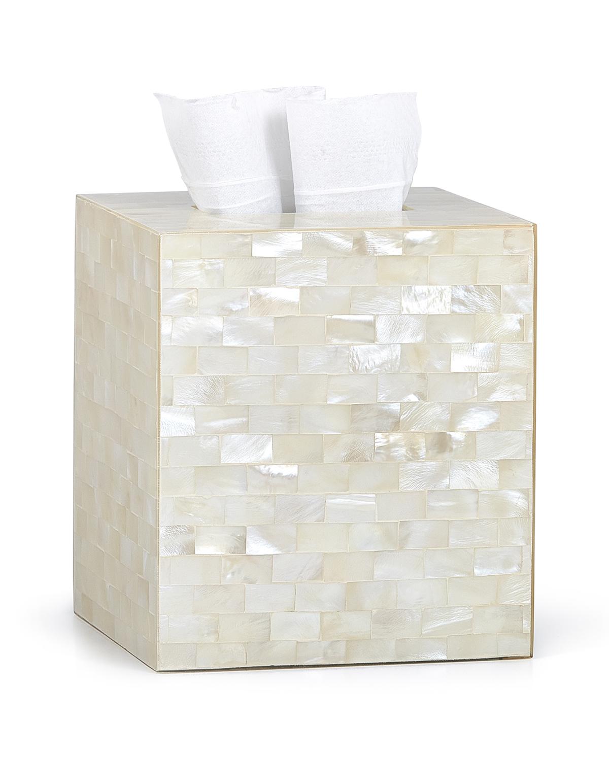 Labrazel White Agate Tissue Cover In Opalescent Ivory