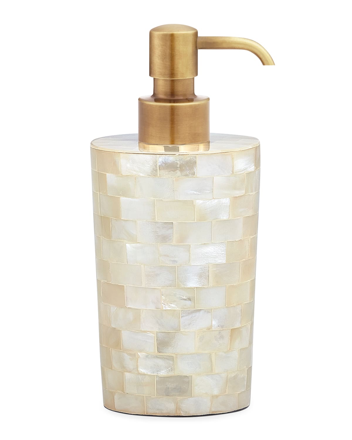 Labrazel White Agate Pump Dispenser - With Brushed Brass Pump In Transparent