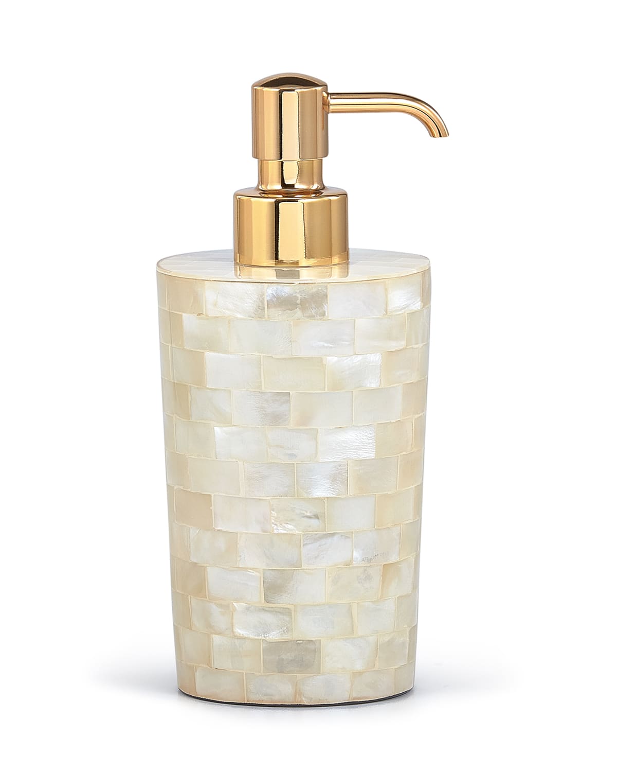 Labrazel White Agate Pump Dispenser - With Brushed Brass Pump In Polished Gold