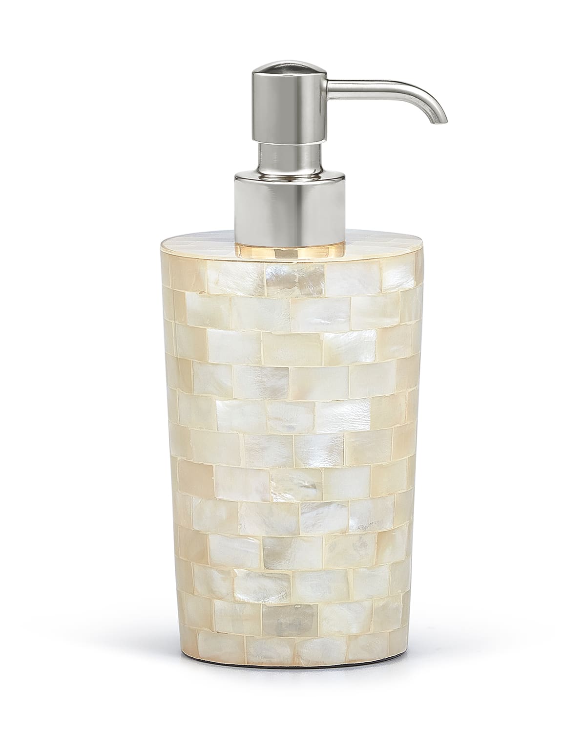 Labrazel White Agate Pump Dispenser - With Brushed Brass Pump In Polished Nickel