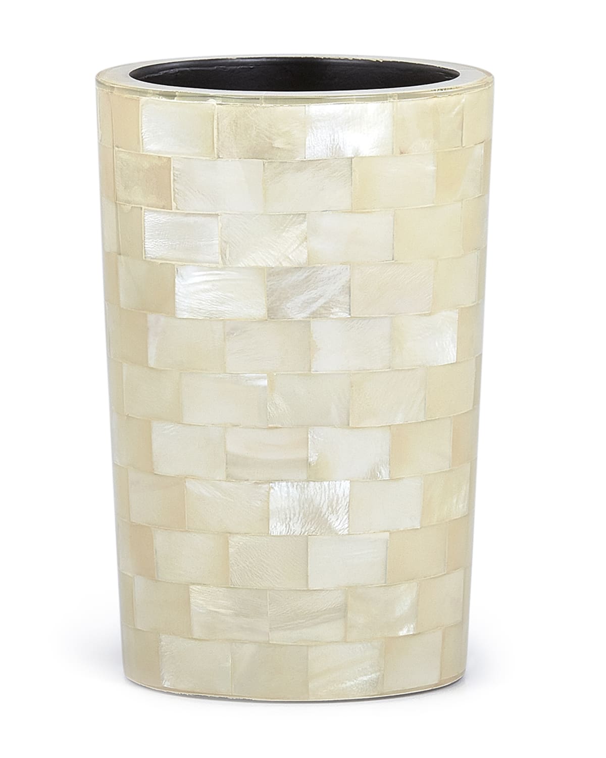 Labrazel White Agate Brush Holder In Opalescent Ivory