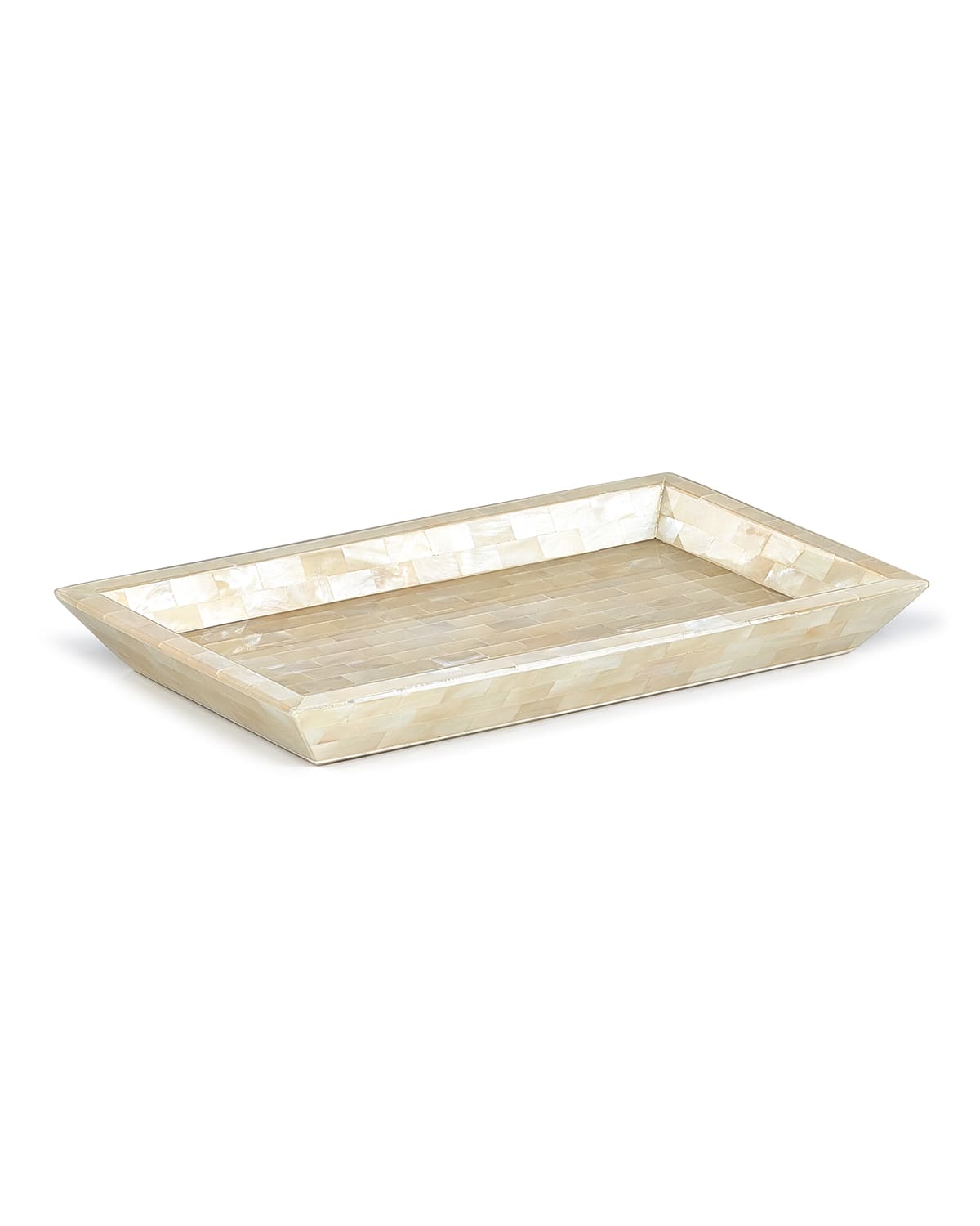 Labrazel White Agate Tray In Opalescent Ivory