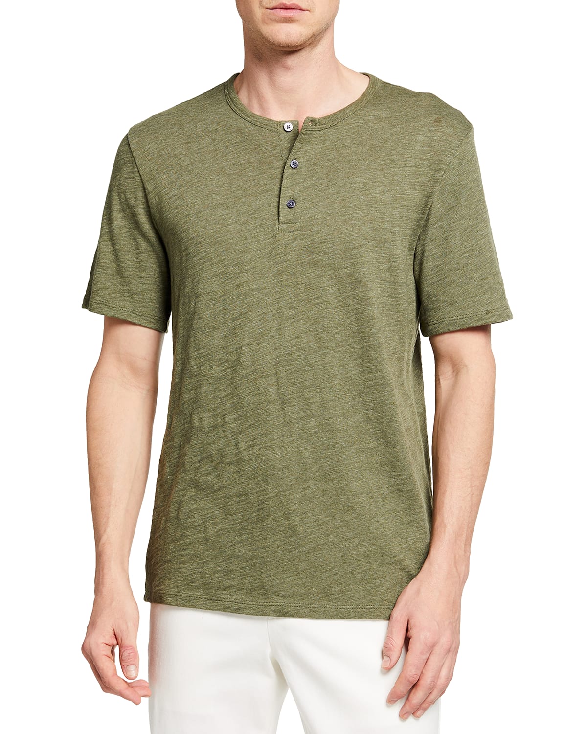 Vince Men's Tri-Blend Henley Shirt