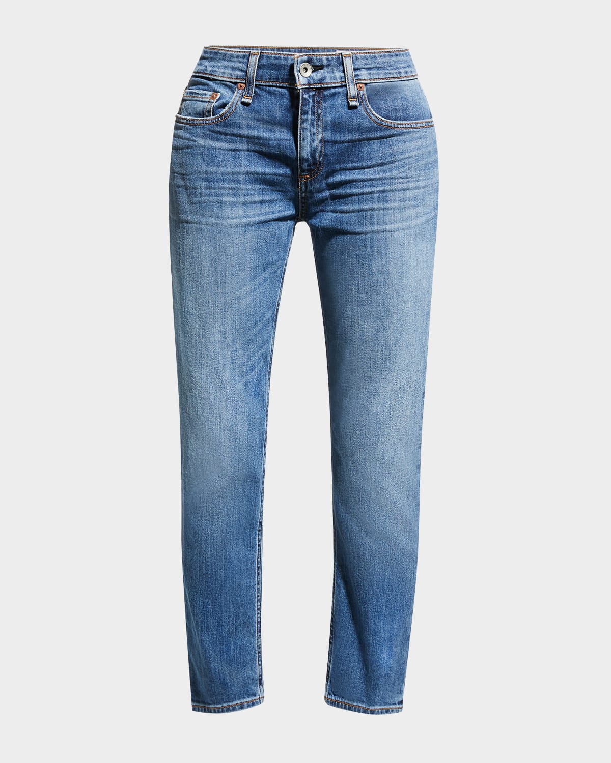 Dre Low-Rise Slim Boyfriend Ankle Jeans