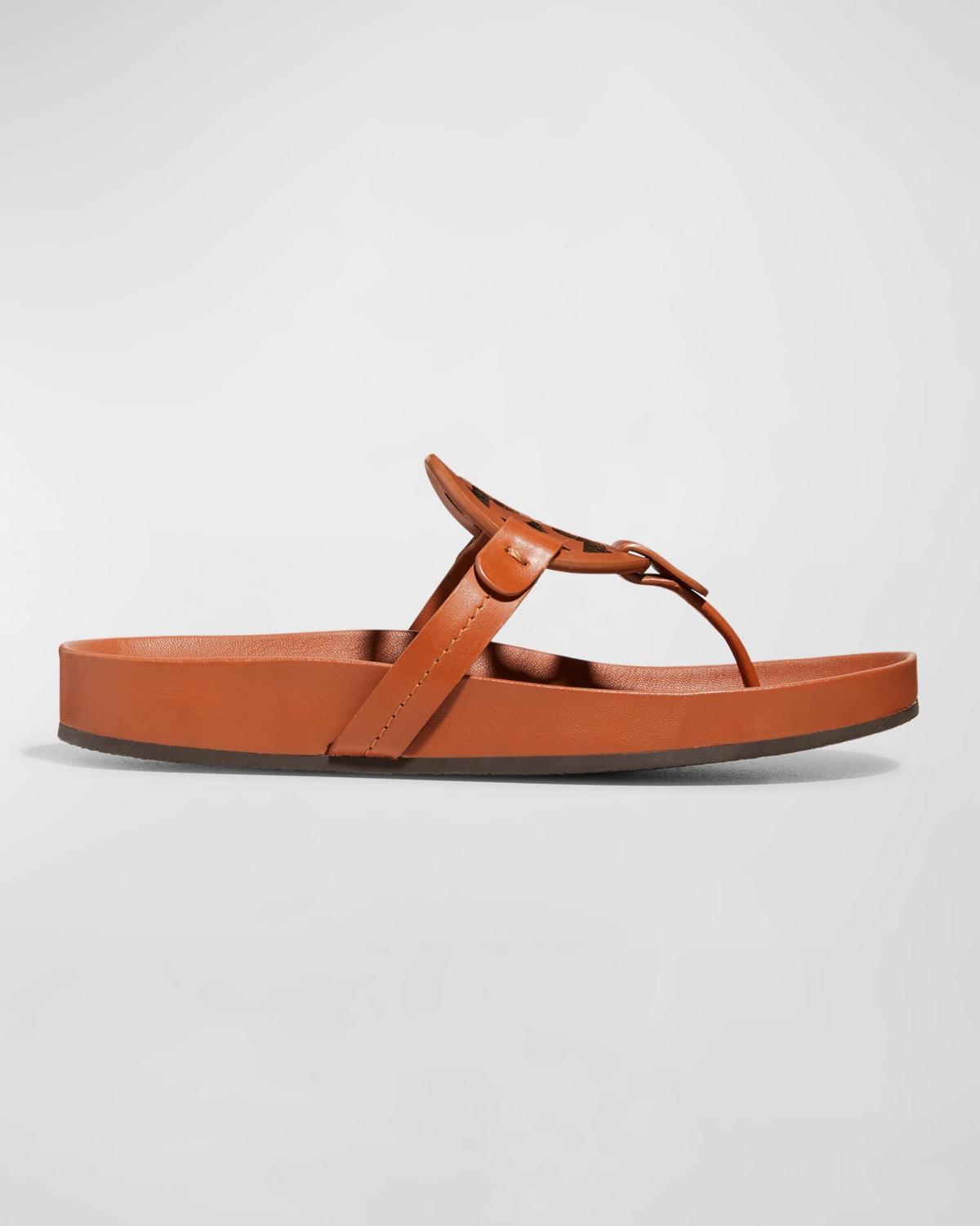 Tory burch miller on sale medallion leather flat thong