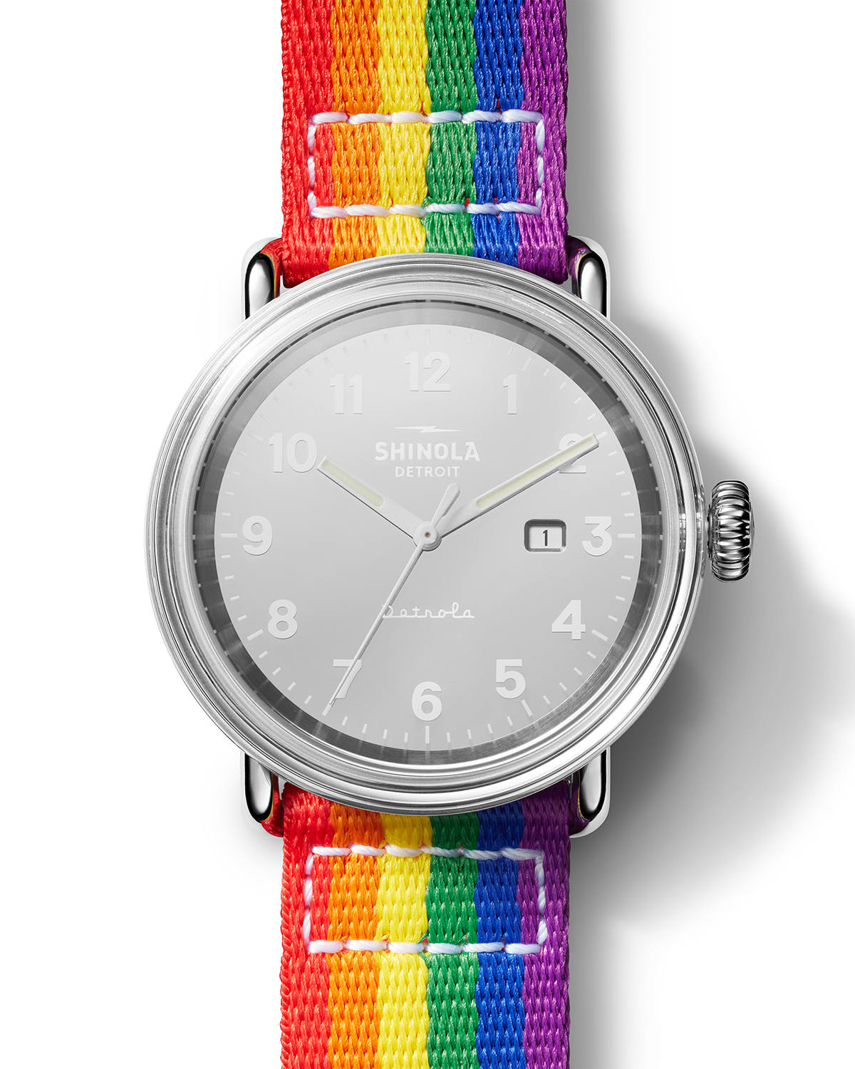 Men's Detrola Pride 43mm 2-Strap Watch Set