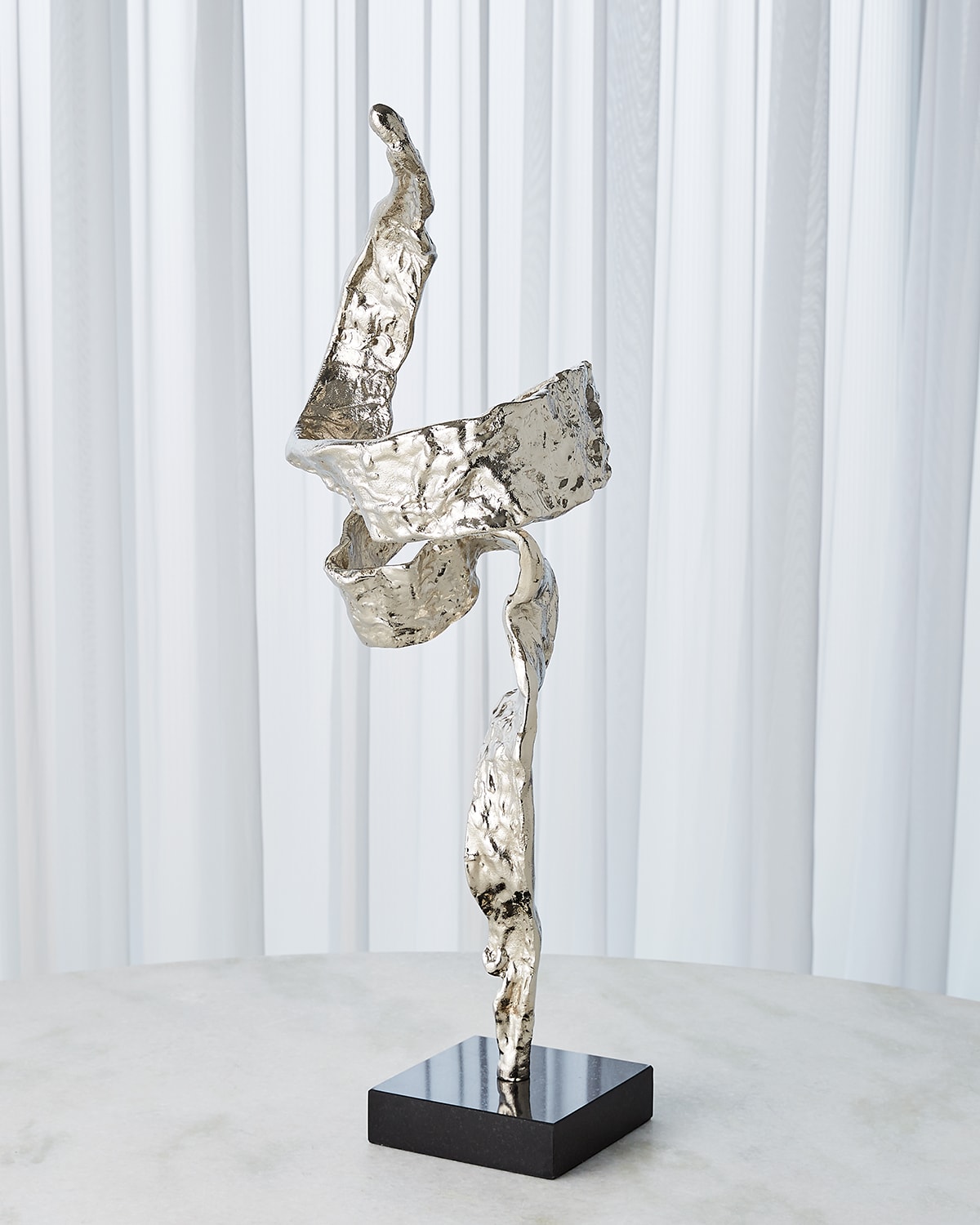Shop Global Views Twist Sculpture In Silver