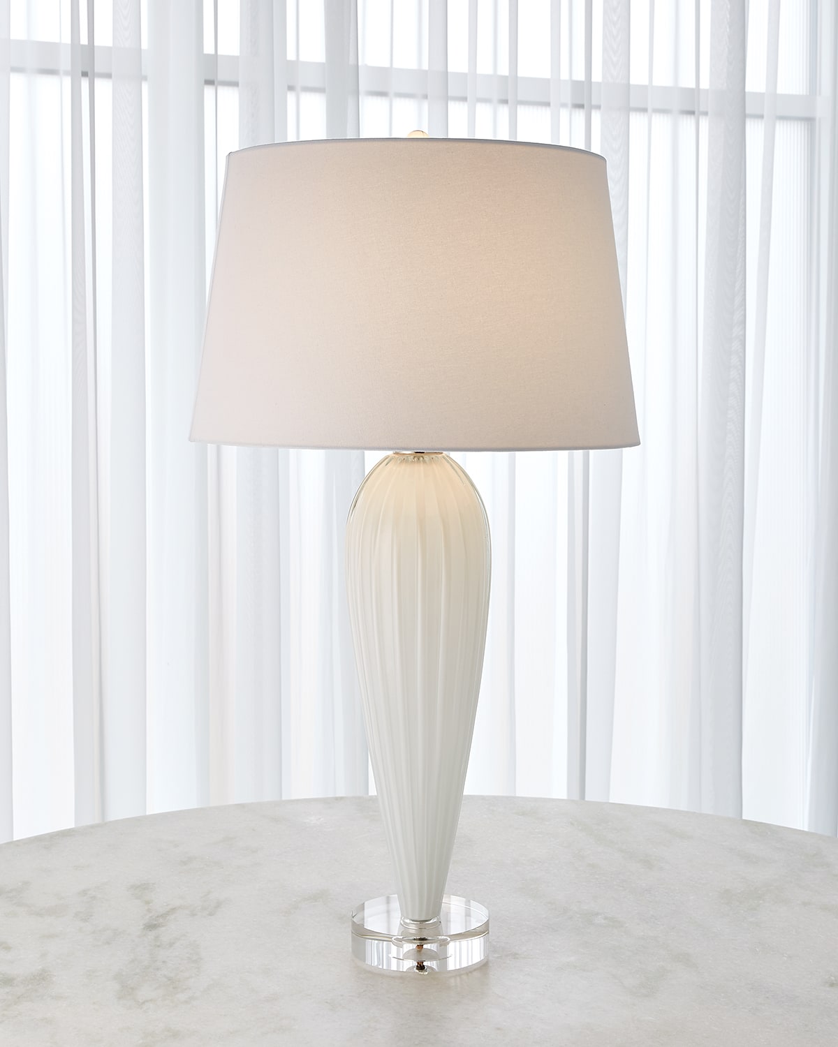 Shop Global Views Teardrop Glass Lamp In White