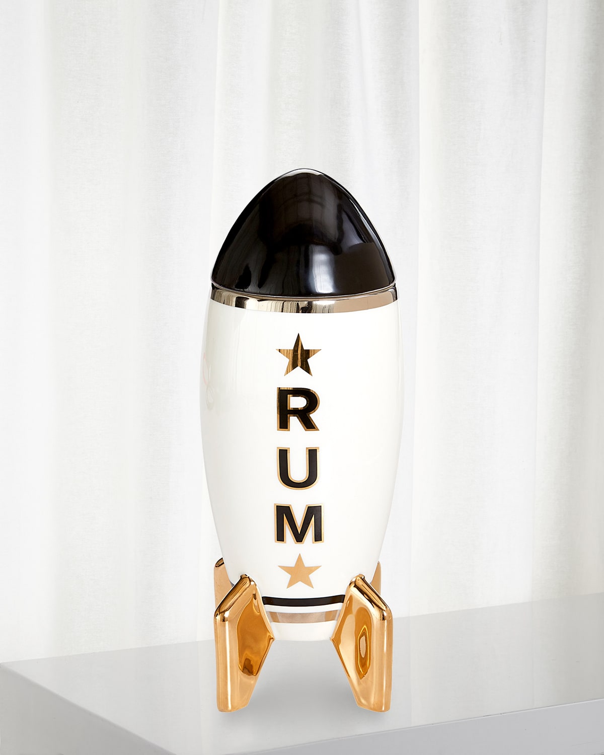 Jonathan Adler Rocket Rum Decanter In White