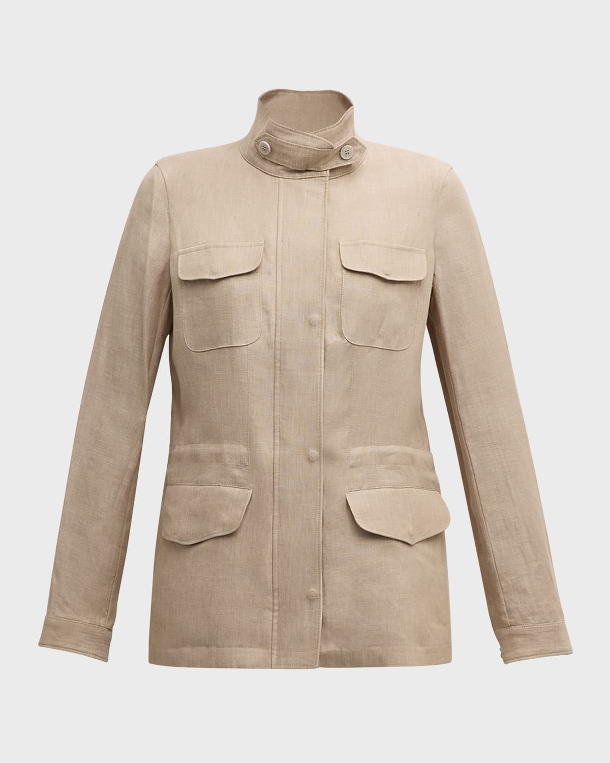 Shop Loro Piana Linen Traveler Jacket In D0cp Grain Beige